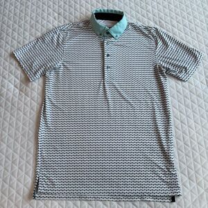 Greyson Men’s Golf Shirt Polo Size S Collared Geometric Jersey Polyester Blend
